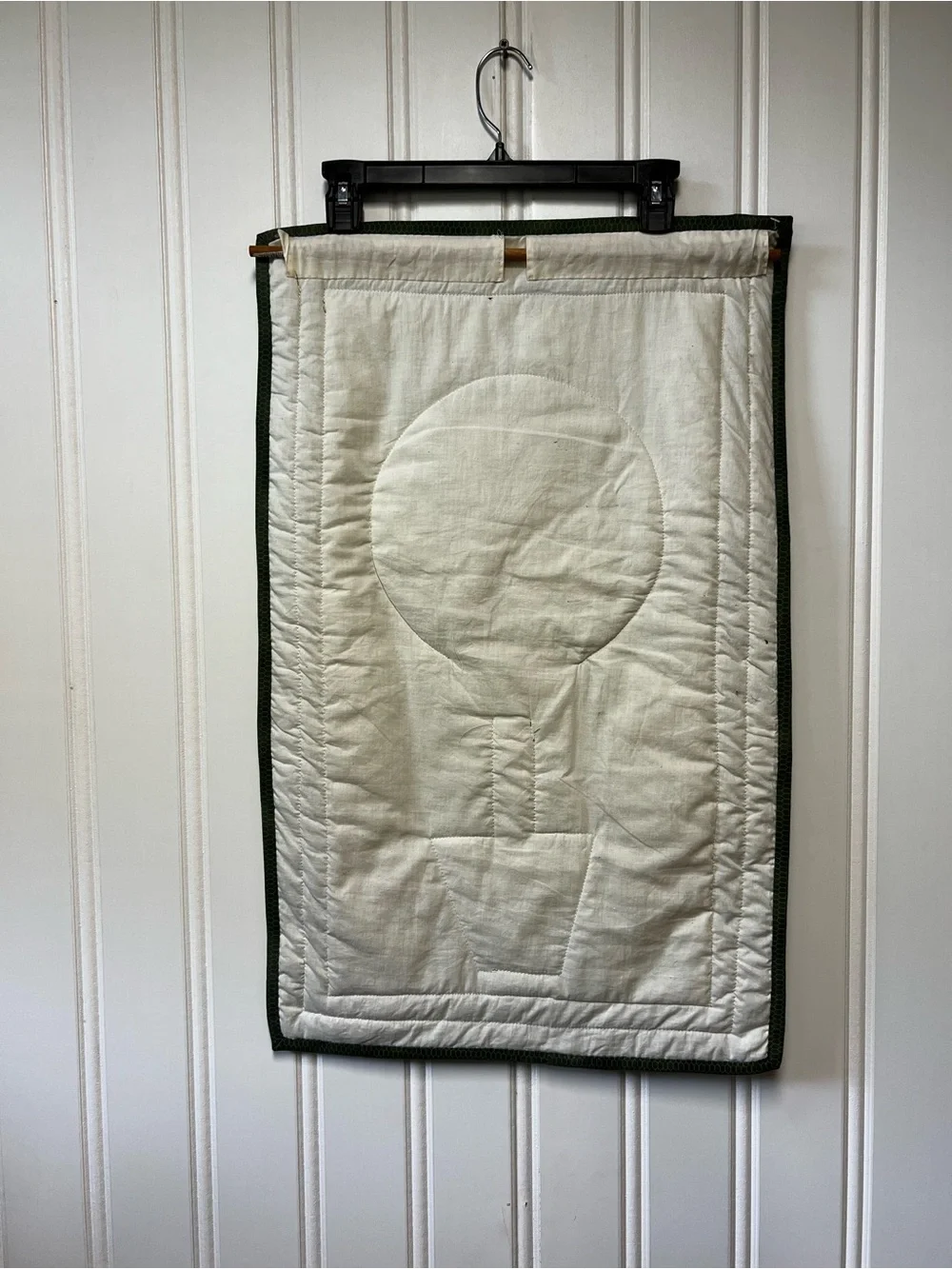 Handmade Green Quilted Wall Hanging - Botanical Tree Design